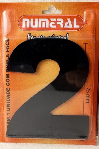 NUMERO 125MM ACM PRETO 2 - RF MAX