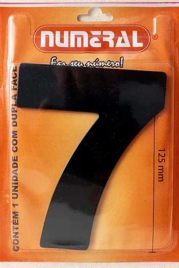 NUMERO 125MM ACM PRETO 7 - RF MAX