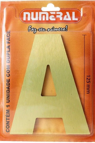 LETRA OURO ESC. 125 MM A - NUMERAL