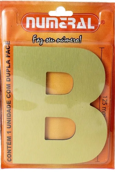 LETRA OURO ESC. 125 MM B - NUMERAL