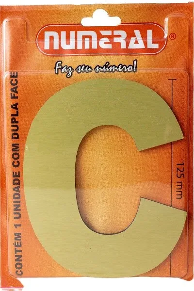 LETRA OURO ESC. 125 MM C - NUMERAL