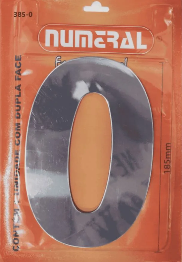 NUMERO GRANDE ACM ESPELHADO 0 - NUMERAL