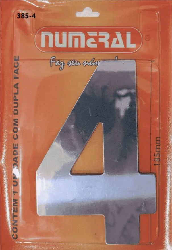 NUMERO GRANDE ACM ESPELHADO 4 - NUMERAL