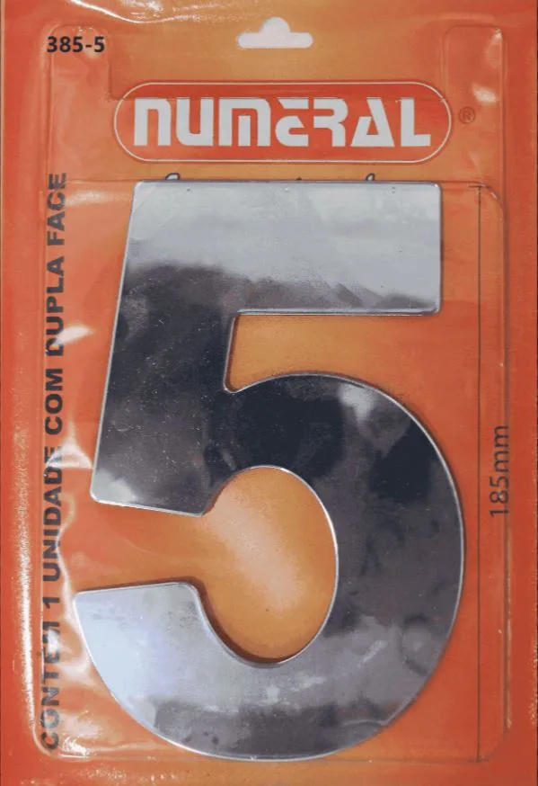NUMERO GRANDE ACM ESPELHADO 5 - NUMERAL