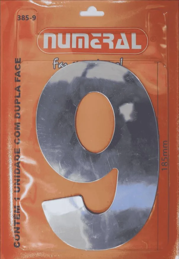 NUMERO GRANDE ACM ESPELHADO 9 - NUMERAL