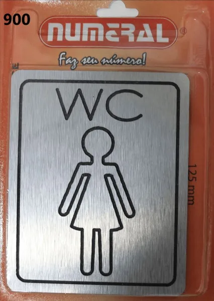 PLACA LUXO COLORIDA WC FEMININO - RF MAX