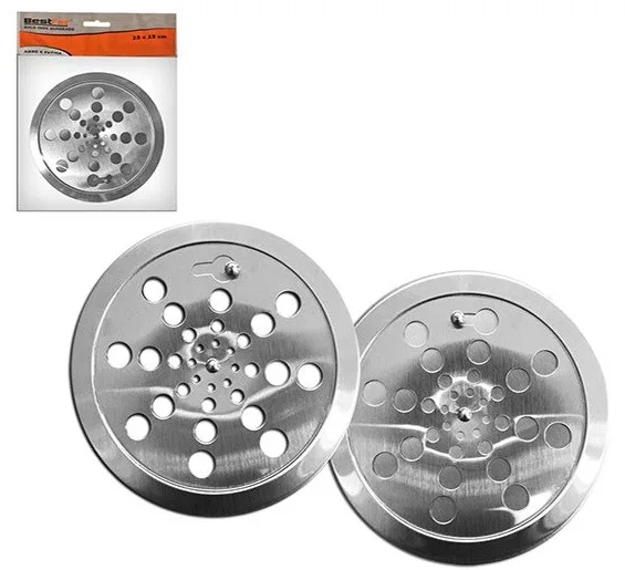 GRELHA INOX REDONDO 15CM X 15CM C/ FECHO CROMADA - BF