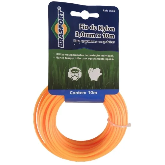 FIO NYLON REDONDO 3,0MM (RL 10M) - BRASFORT