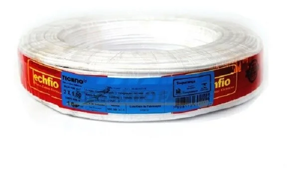 CABO PARALELO ROLO C/ 100M 2 X 1,50MM - TECHFIO