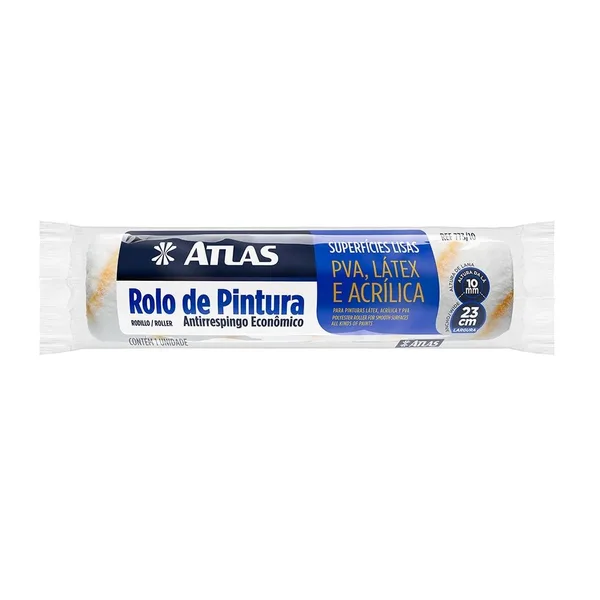 ROLO LA S/ RESPINGO 23CM S/ CABO (ECONOMICO) - PINCEIS ATLAS
