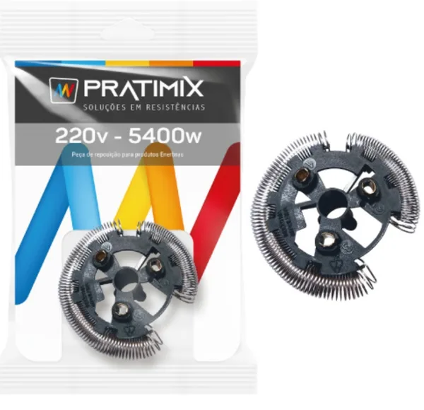RESISTENCIA ENERDUCHA PLUS C/ SUPORTE 5400W 220V (10) - PRATIMIX