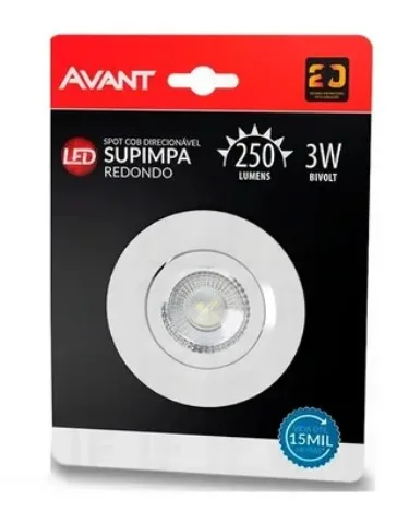 SPOT DICROICA LED SMD REDONDO 3W 6500K - AVANT