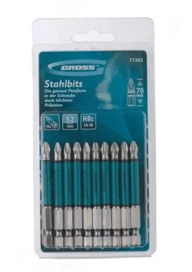 JG. BITS PHILIPS PH2 70MM LONGO CRV C/ 10 UN - GROSS