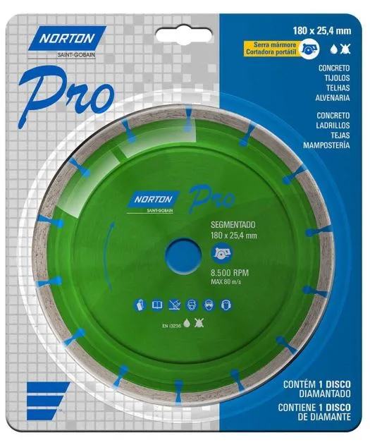 DISCO DIAMANTADO PRO SEGMENTADO 7'' (VERDE) - NORTON