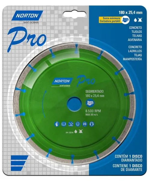 DISCO DIAMANTADO PRO SEGMENTADO 7'' (VERDE) - NORTON