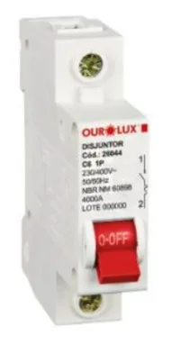 DISJUNTOR UNIPOLAR 100A - OUROLUX