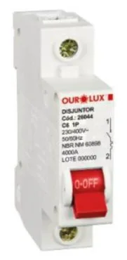 DISJUNTOR UNIPOLAR 125A - OUROLUX