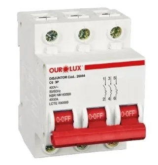 DISJUNTOR TRIPOLAR 16A - OUROLUX
