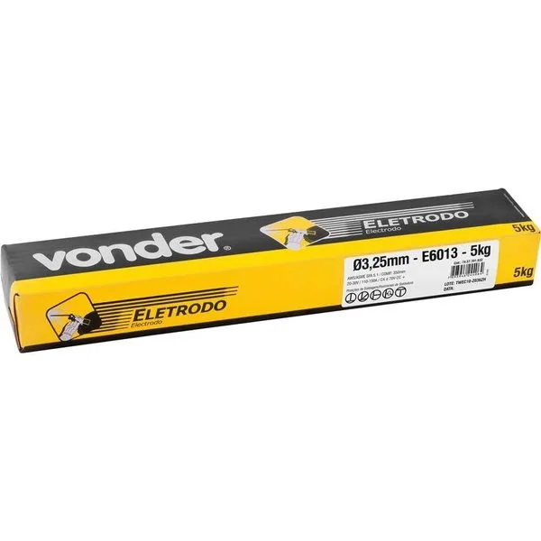 ELETRODO 6013 3,25MM CX C/ 5KG - VONDER