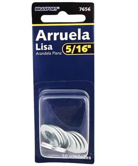 ENC. ARRUELA LISA (D) 3/16   C/10 - BRASFORT