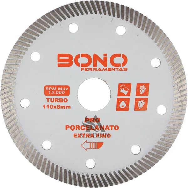 DISCO DIAMANTADO EXTRA FINO TURBO 4.1/2" 1.2MM 110X08X20MM PRO - BONO