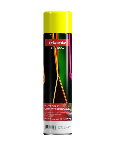 TINTA SPRAY ETANIZ LUMINOSA 400ML - AMARELO