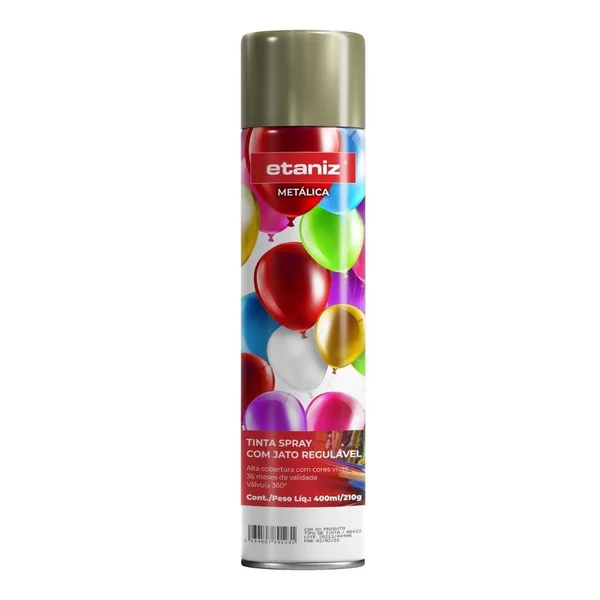 TINTA SPRAY ETANIZ METALICA 400ML - DOURADO