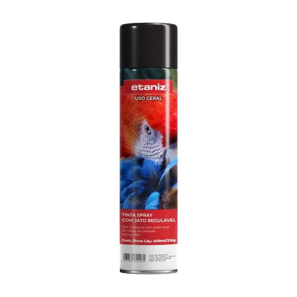 TINTA SPRAY ETANIZ U.G 400ML - PRETO FOSCO