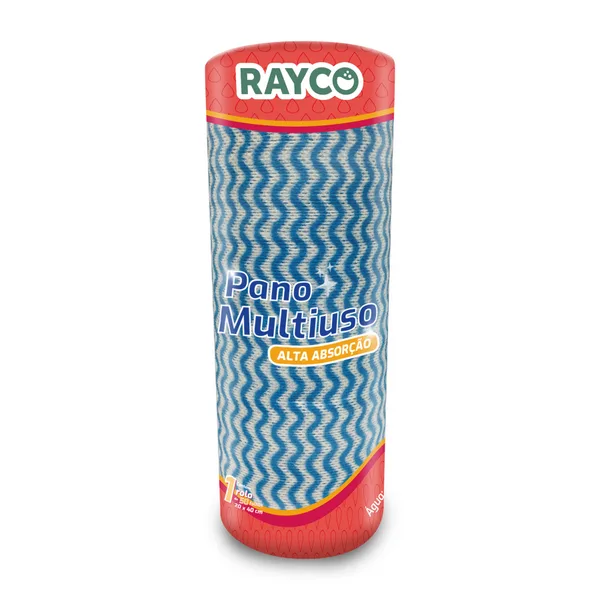 PANO MULTIUSO AZUL 20X40CM ROLO C/ 50 UN - RAYCO