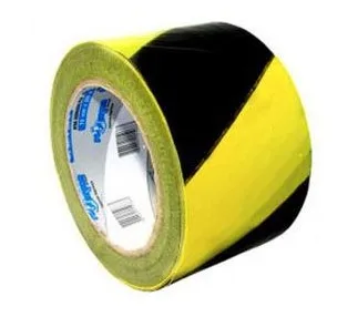 FITA ZEBRADA PRETO/AMARELO 70MM X 200M - PLASTCOR