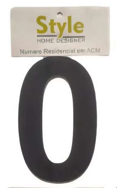 NUMERO RESIDENCIAL PRETO 0 - STYLE