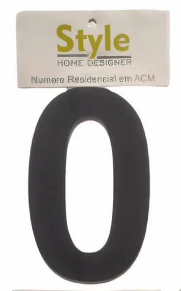NUMERO RESIDENCIAL PRETO 0 - STYLE