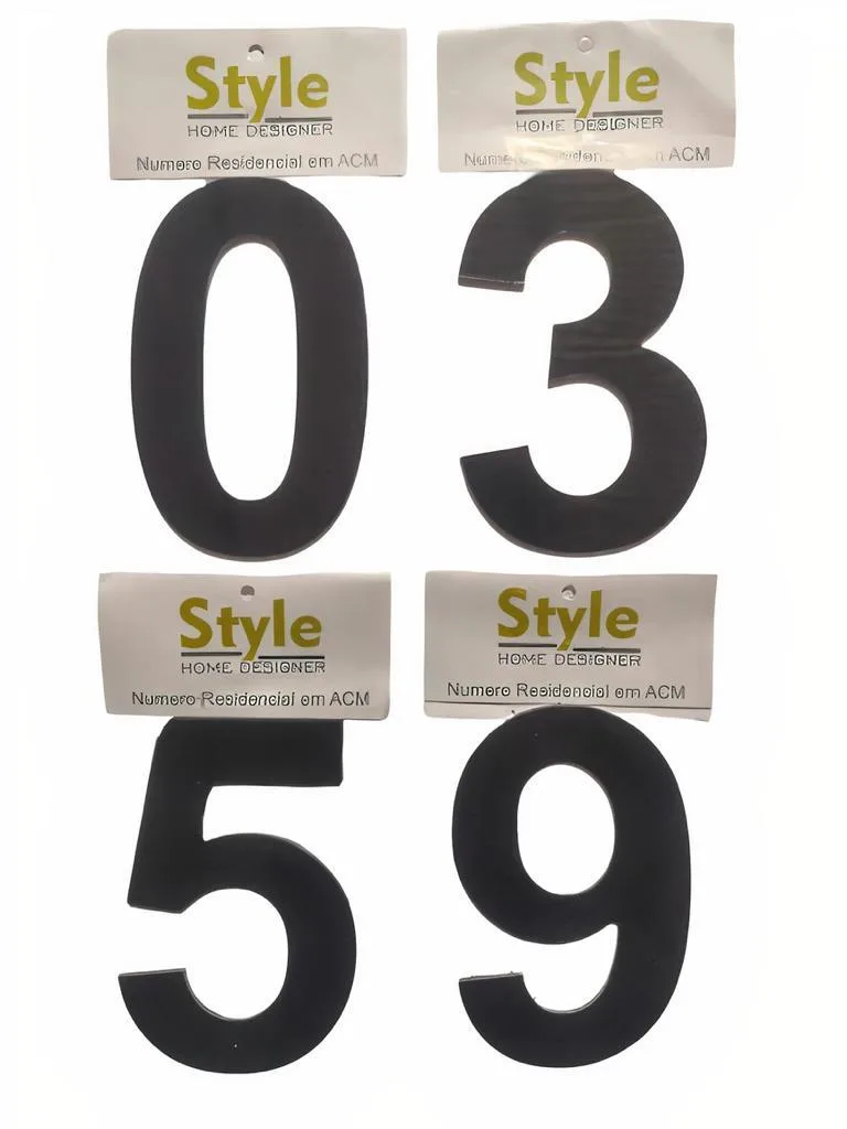 NUMERO RESIDENCIAL PRETO 2 - STYLE