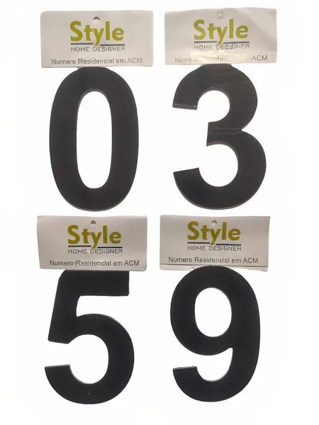 NUMERO RESIDENCIAL PRETO 2 - STYLE