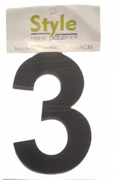 NUMERO RESIDENCIAL PRETO 3 - STYLE