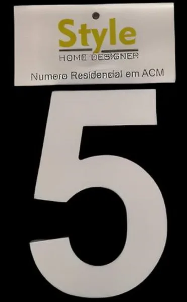 NUMERO RESIDENCIAL BRANCO 5 - STYLE
