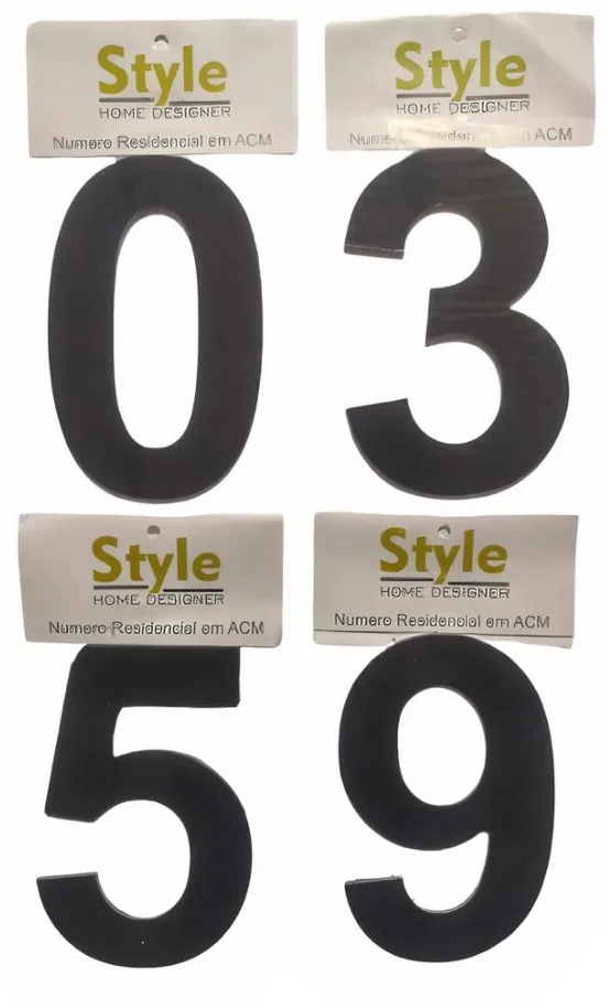 NUMERO RESIDENCIAL PRETO 6 - STYLE