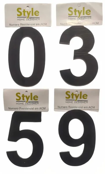 NUMERO RESIDENCIAL PRETO 6 - STYLE