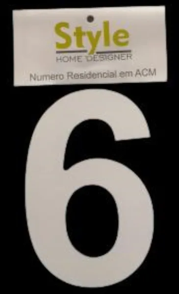NUMERO RESIDENCIAL BRANCO 6 - STYLE