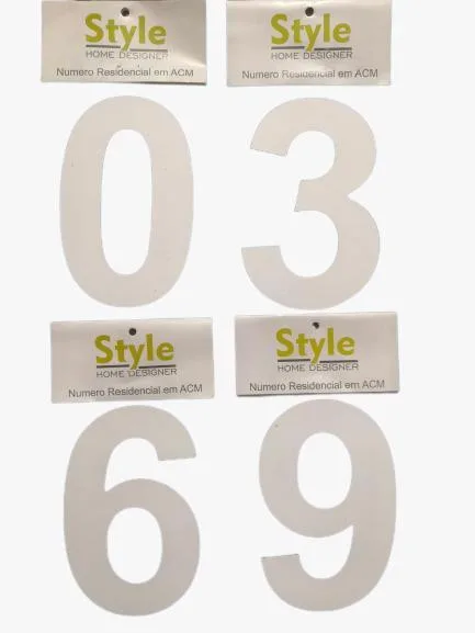 NUMERO RESIDENCIAL BRANCO 8 - STYLE