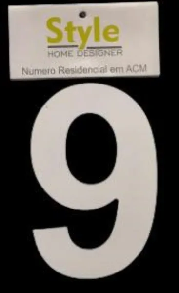 NUMERO RESIDENCIAL BRANCO 9 - STYLE