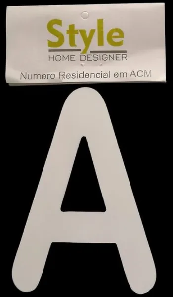 LETRA "A" RESIDENCIAL BRANCO - STYLE