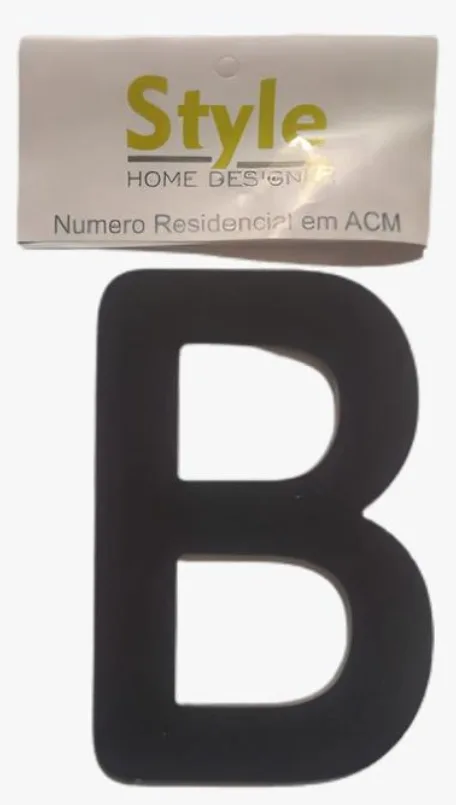 LETRA "B" RESIDENCIAL PRETO - STYLE