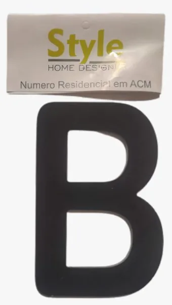 LETRA "B" RESIDENCIAL PRETO - STYLE