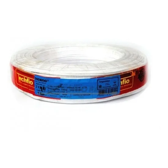 CABO PARALELO ROLO C/ 100M 2 X 1,0MM - TECHFIO