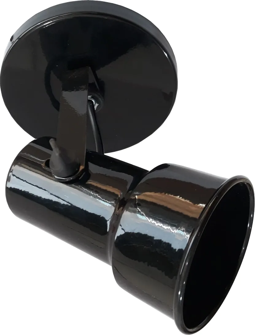 SPOT BULBO SOBREPOR P/ 1 LAMP. E27 PRETO - REUE