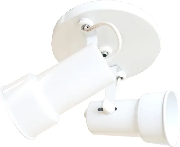 SPOT BULBO SOBREPOR P/ 2 LAMP. E27 PRETO - REUE
