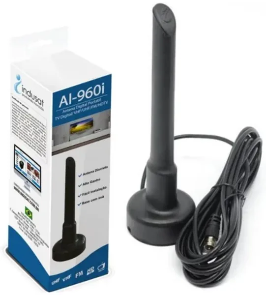 ANTENA INT/EXT DIG. BASE MAG. CABO 1,5M - INDUSAT