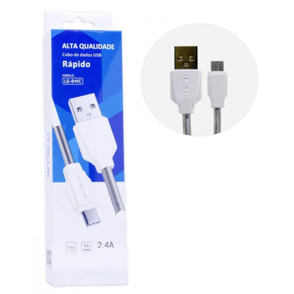 CABO DE DADOS USB // TIPO C 2.4A TURBO LE-840C