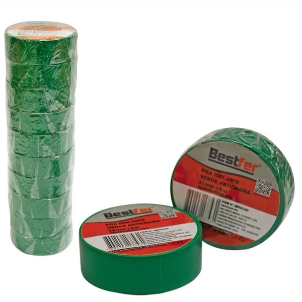 FITA ISOLANTE 19MM X 5M VERDE - BF